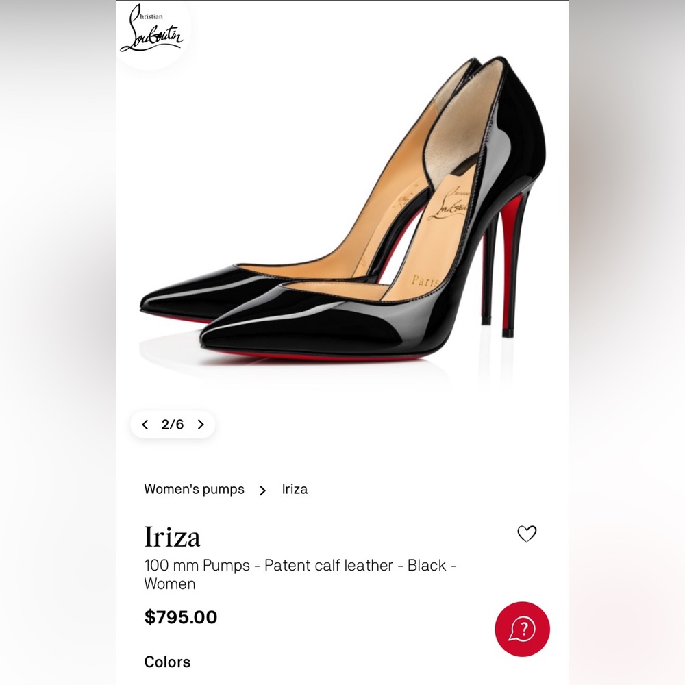 Christian Louboutin Iriza black heels 100mm